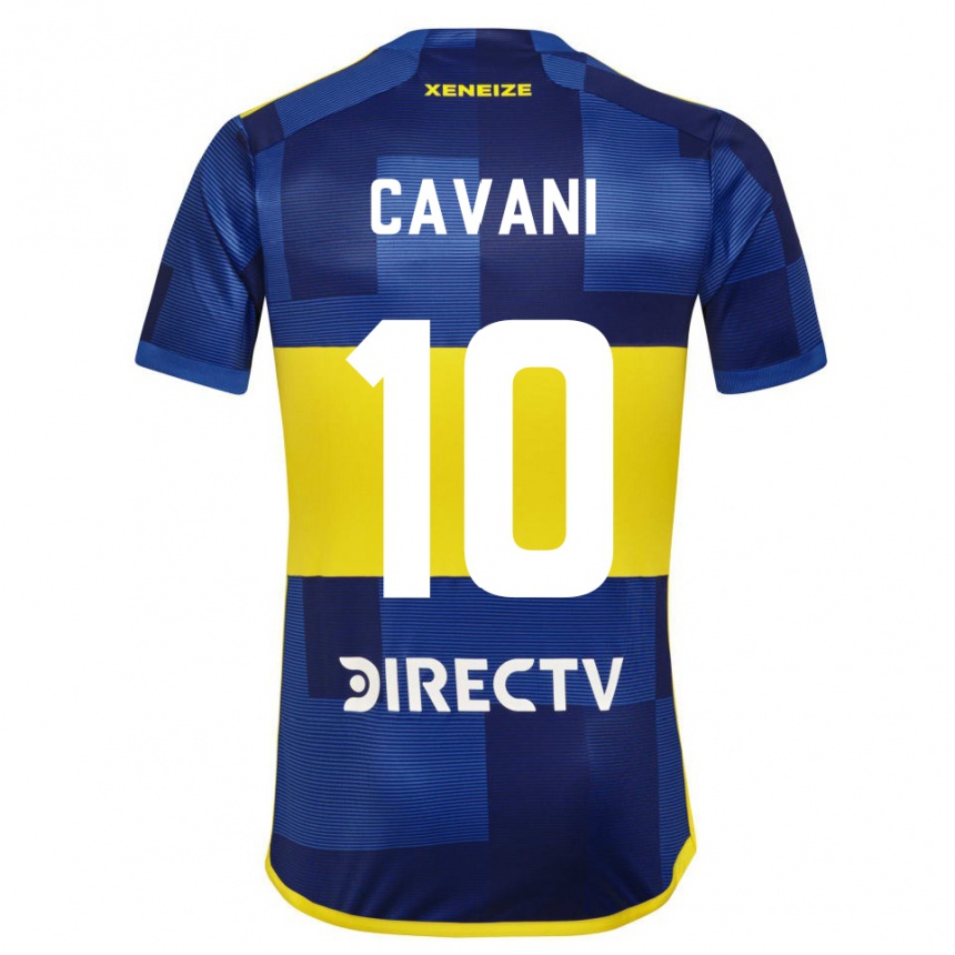 Niño Fútbol Camiseta Edinson Cavani #10 Azul Amarillo 1ª Equipación 2024/25