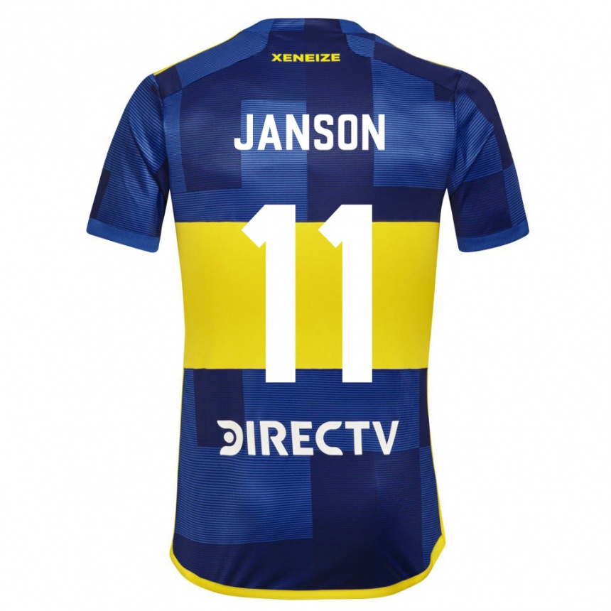 Niño Fútbol Camiseta Lucas Janson #11 Azul Amarillo 1ª Equipación 2024/25