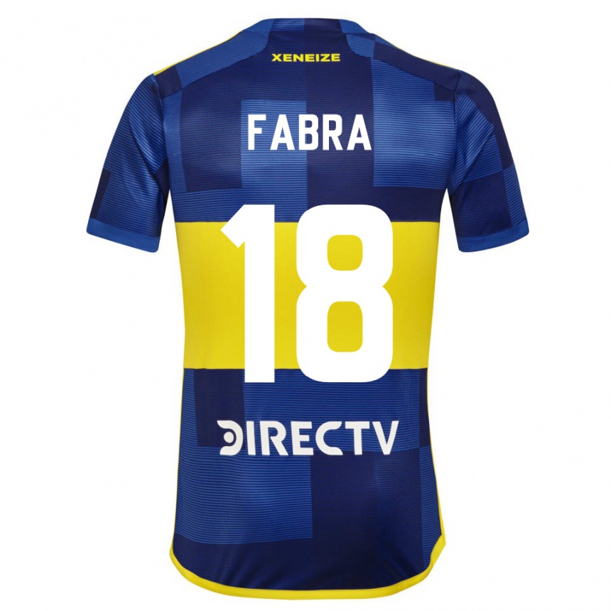 Niño Fútbol Camiseta Frank Fabra #18 Azul Amarillo 1ª Equipación 2024/25