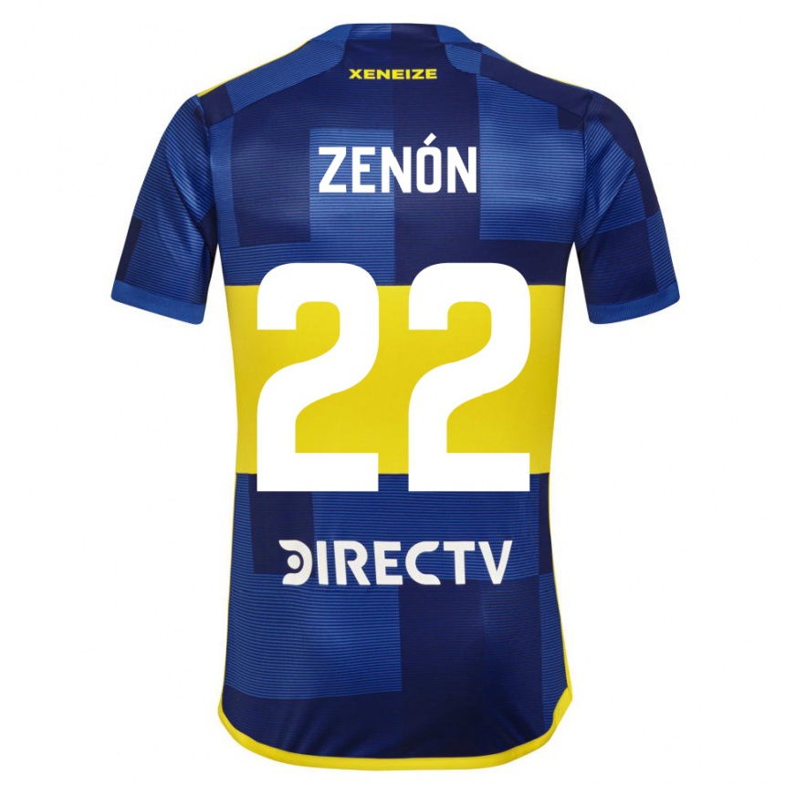 Niño Fútbol Camiseta Kevin Zenón #22 Azul Amarillo 1ª Equipación 2024/25