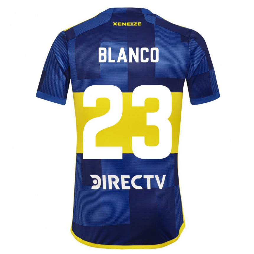 Niño Fútbol Camiseta Lautaro Blanco #23 Azul Amarillo 1ª Equipación 2024/25