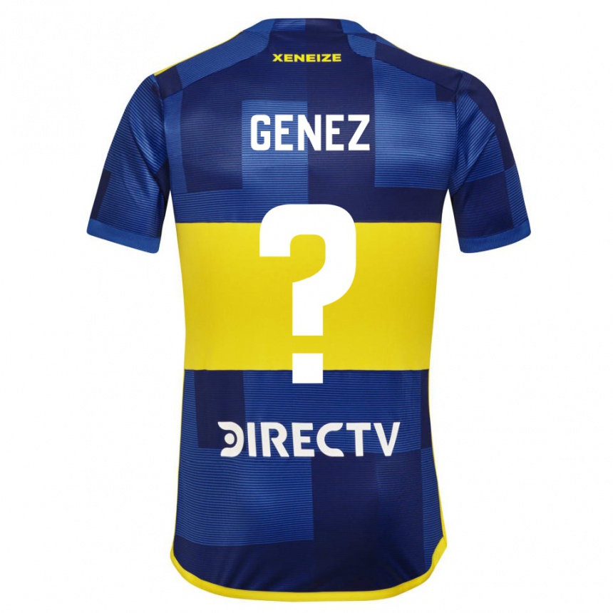 Niño Fútbol Camiseta Nahuel Genez #0 Azul Amarillo 1ª Equipación 2024/25