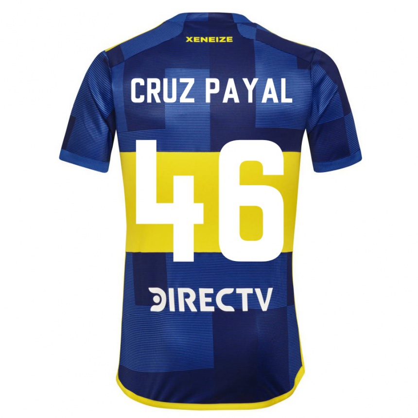 Niño Fútbol Camiseta Juan Cruz Payal #46 Azul Amarillo 1ª Equipación 2024/25