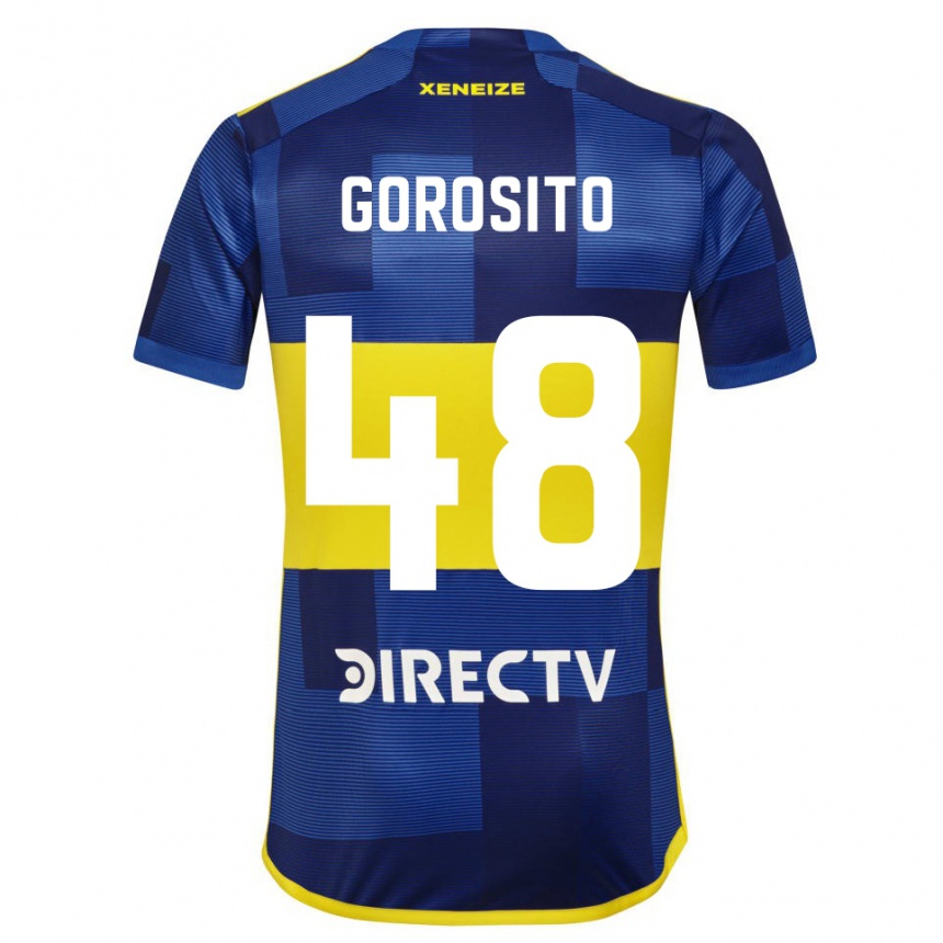 Niño Fútbol Camiseta Dylan Gorosito #48 Azul Amarillo 1ª Equipación 2024/25