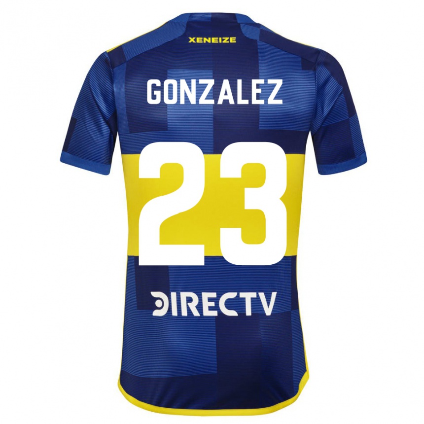 Niño Fútbol Camiseta Diego Gonzalez #23 Azul Amarillo 1ª Equipación 2024/25