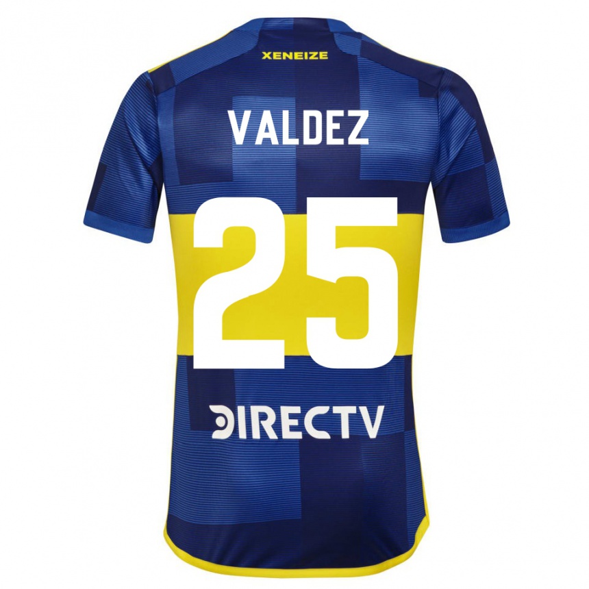 Niño Fútbol Camiseta Bruno Valdez #25 Azul Amarillo 1ª Equipación 2024/25