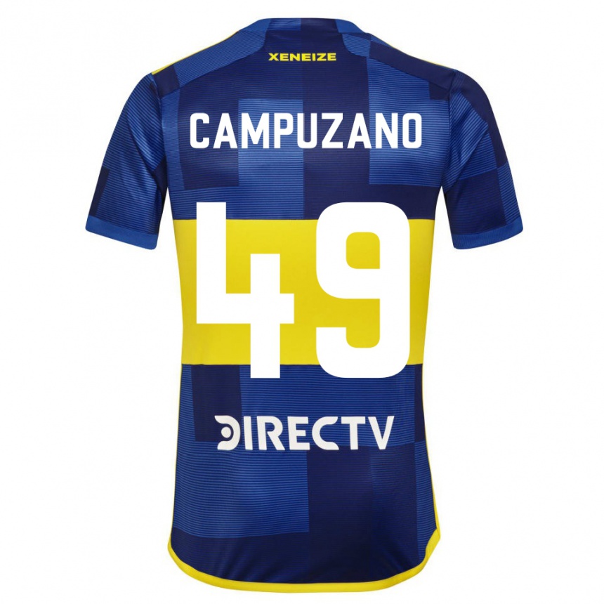 Niño Fútbol Camiseta Jorman Campuzano #49 Azul Amarillo 1ª Equipación 2024/25