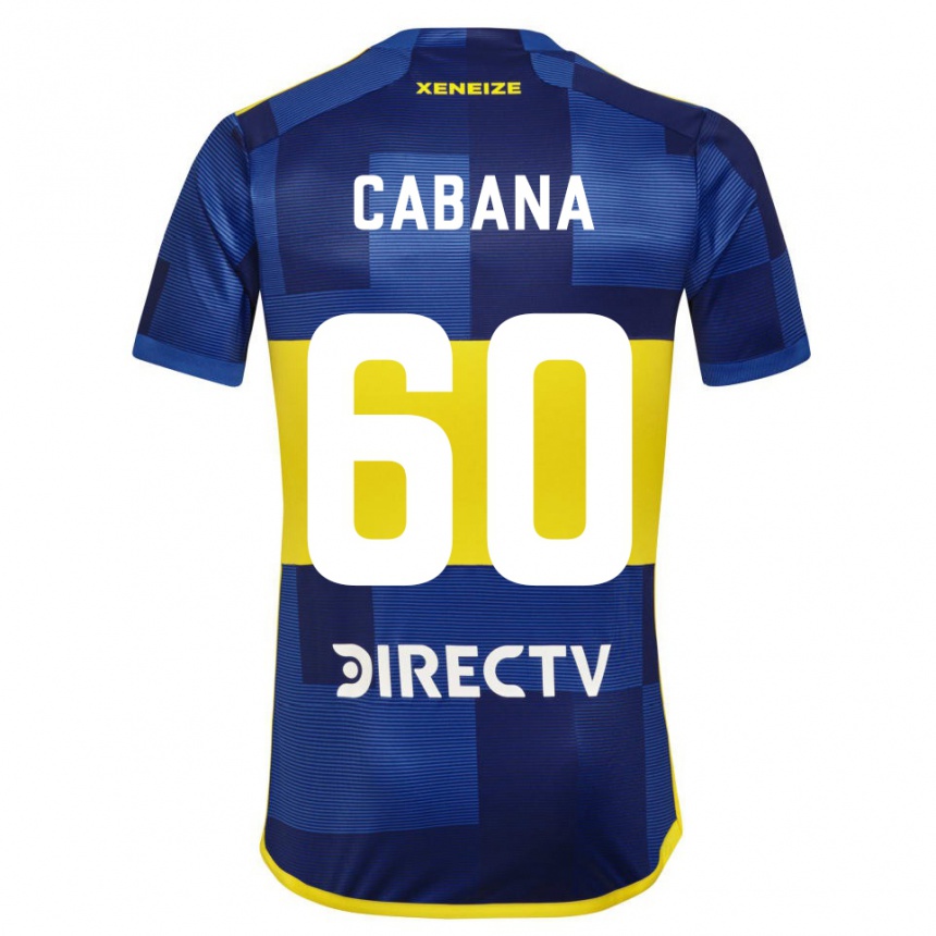 Niño Fútbol Camiseta Juan Pablo Cabaña #60 Azul Amarillo 1ª Equipación 2024/25