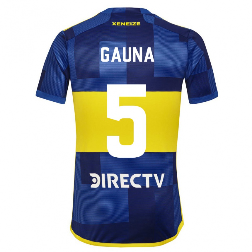 Niño Fútbol Camiseta Santiago Gauna #5 Azul Amarillo 1ª Equipación 2024/25