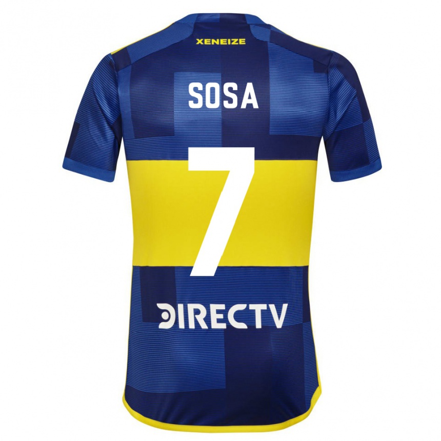 Niño Fútbol Camiseta Elián Sosa #7 Azul Amarillo 1ª Equipación 2024/25