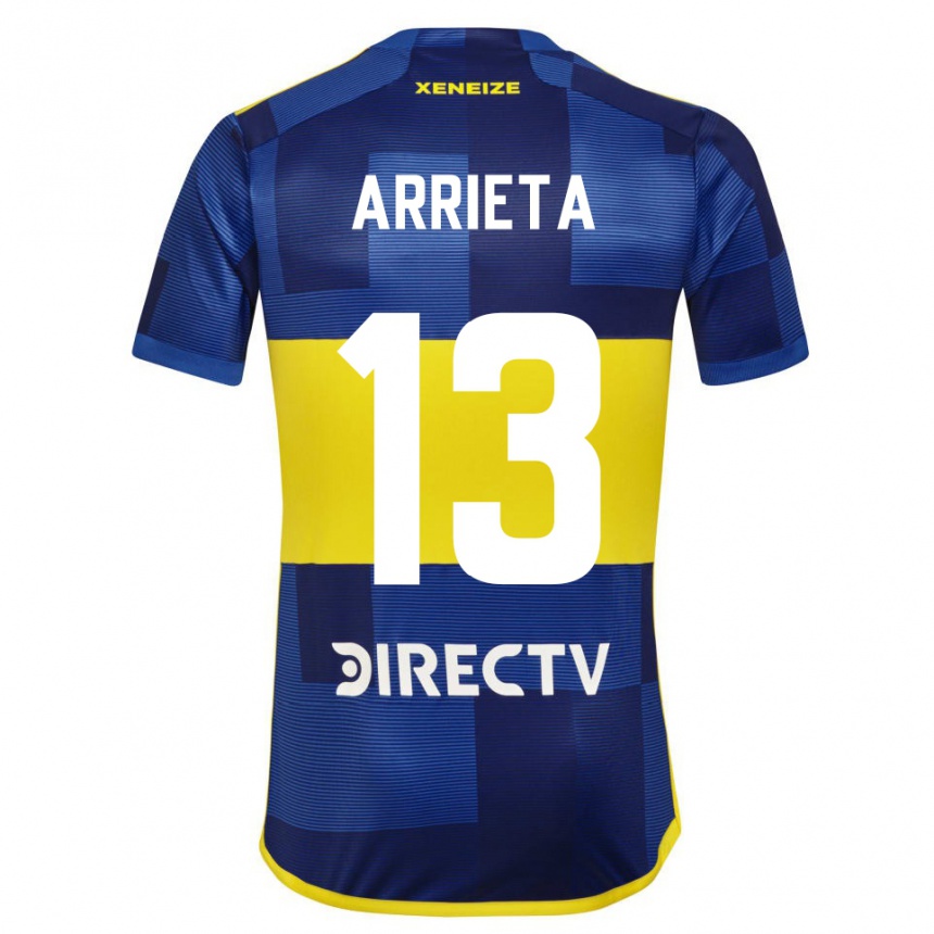 Niño Fútbol Camiseta Thomas Arrieta #13 Azul Amarillo 1ª Equipación 2024/25