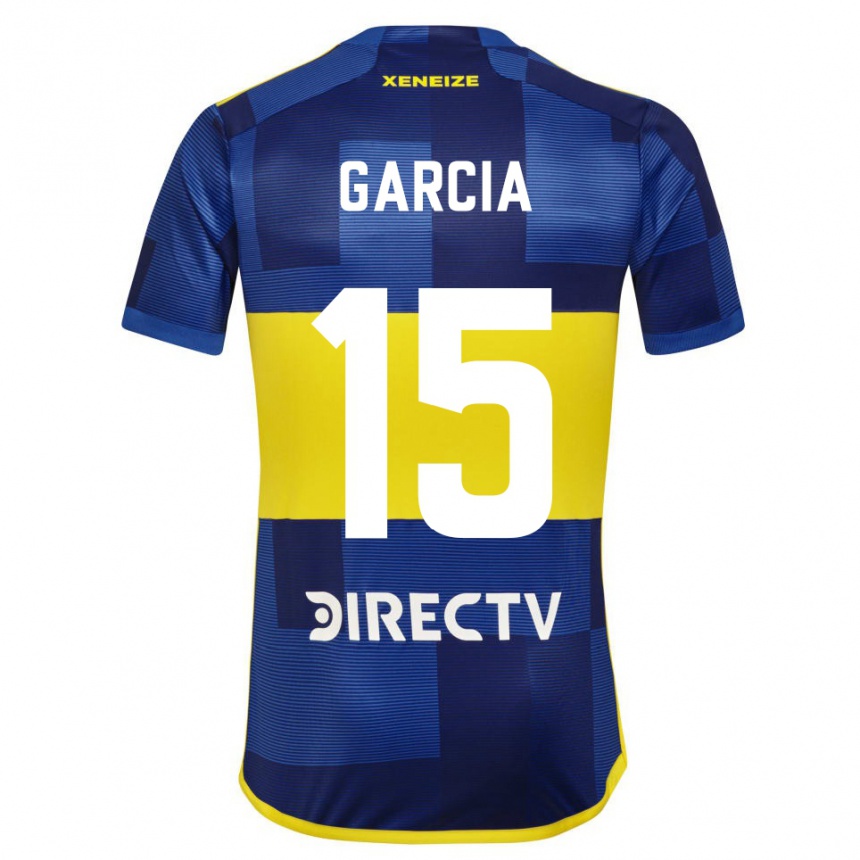 Niño Fútbol Camiseta Ramiro Garcia #15 Azul Amarillo 1ª Equipación 2024/25