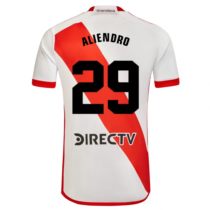 Niño Fútbol Camiseta Rodrigo Aliendro #29 Blanco Rojo 1ª Equipación 2024/25