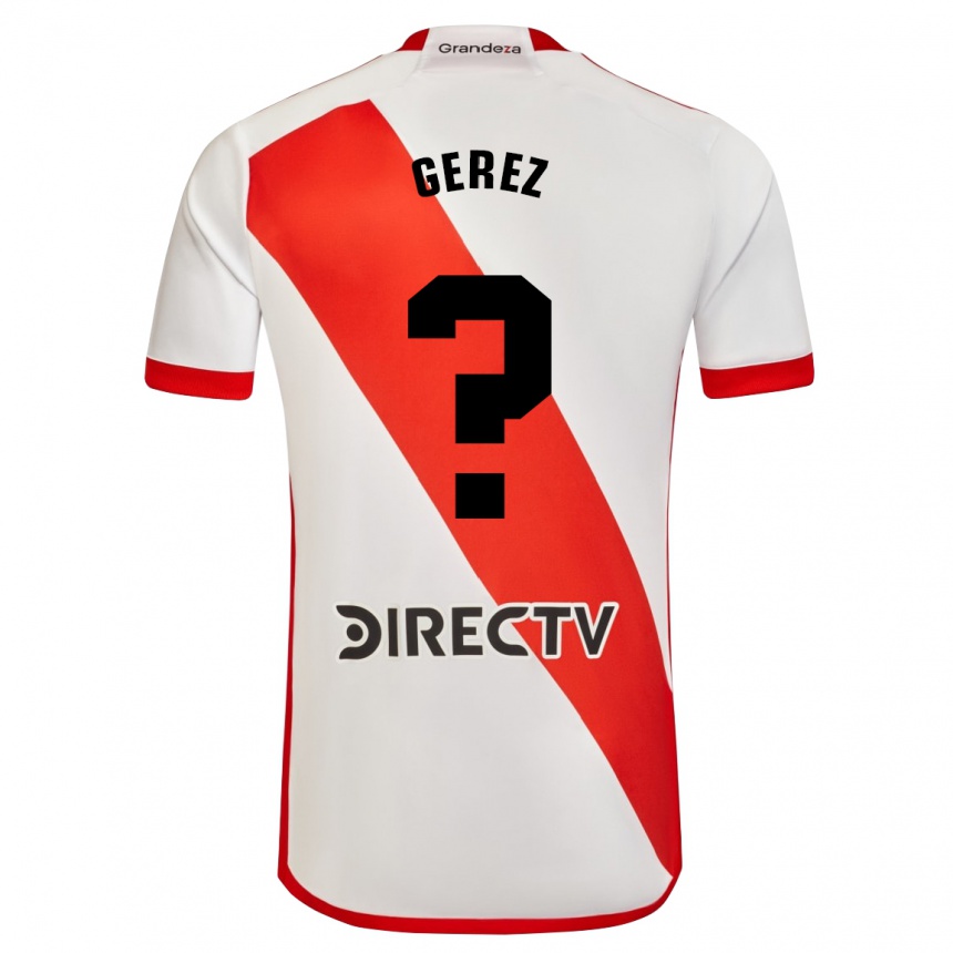 Niño Fútbol Camiseta Dylan Gerez #0 Blanco Rojo 1ª Equipación 2024/25