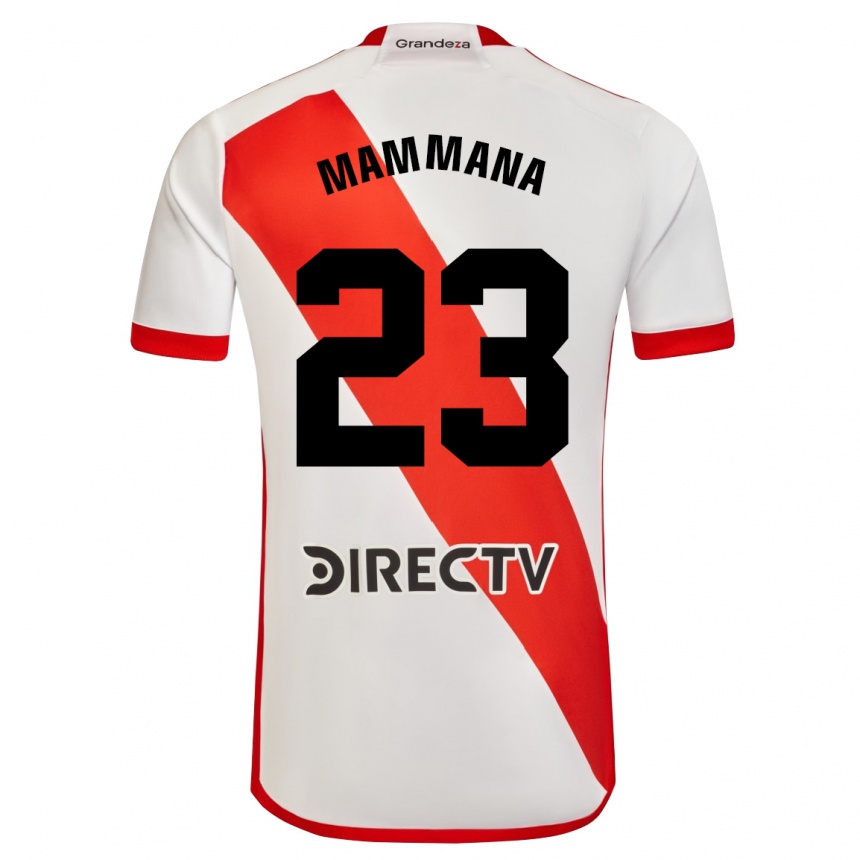 Niño Fútbol Camiseta Emanuel Mammana #23 Blanco Rojo 1ª Equipación 2024/25