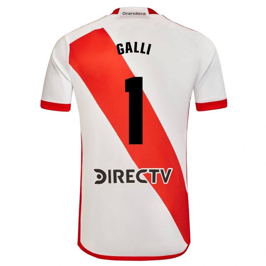 Niño Fútbol Camiseta Ludmila Galli #1 Blanco Rojo 1ª Equipación 2024/25