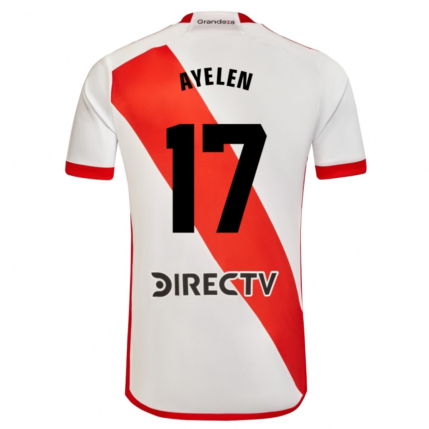 Niño Fútbol Camiseta Stephanie Ayelén Melgarejo #17 Blanco Rojo 1ª Equipación 2024/25