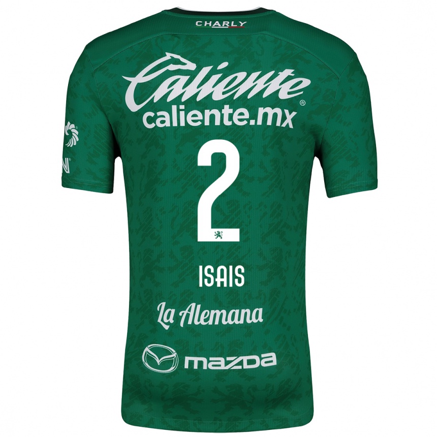 Niño Fútbol Camiseta Mauricio Isaís #2 Verde Blanco 1ª Equipación 2024/25