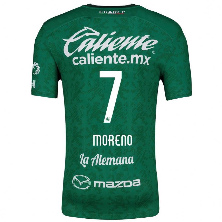 Niño Fútbol Camiseta Iván Moreno #7 Verde Blanco 1ª Equipación 2024/25