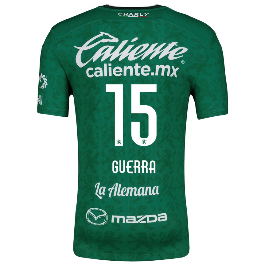 Niño Fútbol Camiseta Edgar Guerra #15 Verde Blanco 1ª Equipación 2024/25