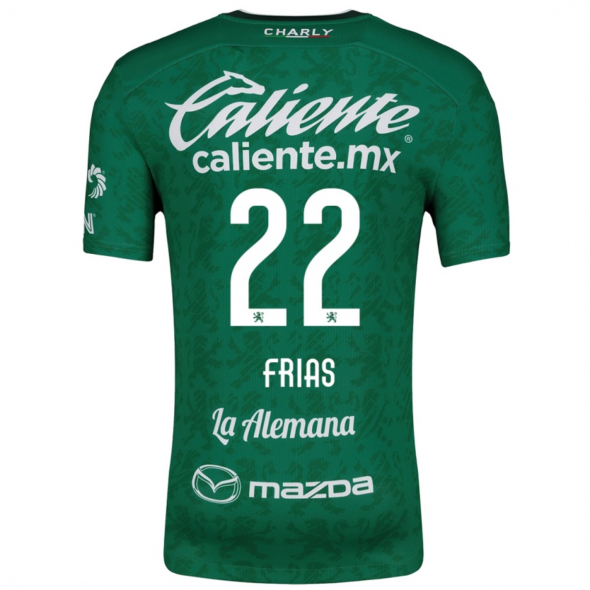 Niño Fútbol Camiseta Adonis Frías #22 Verde Blanco 1ª Equipación 2024/25