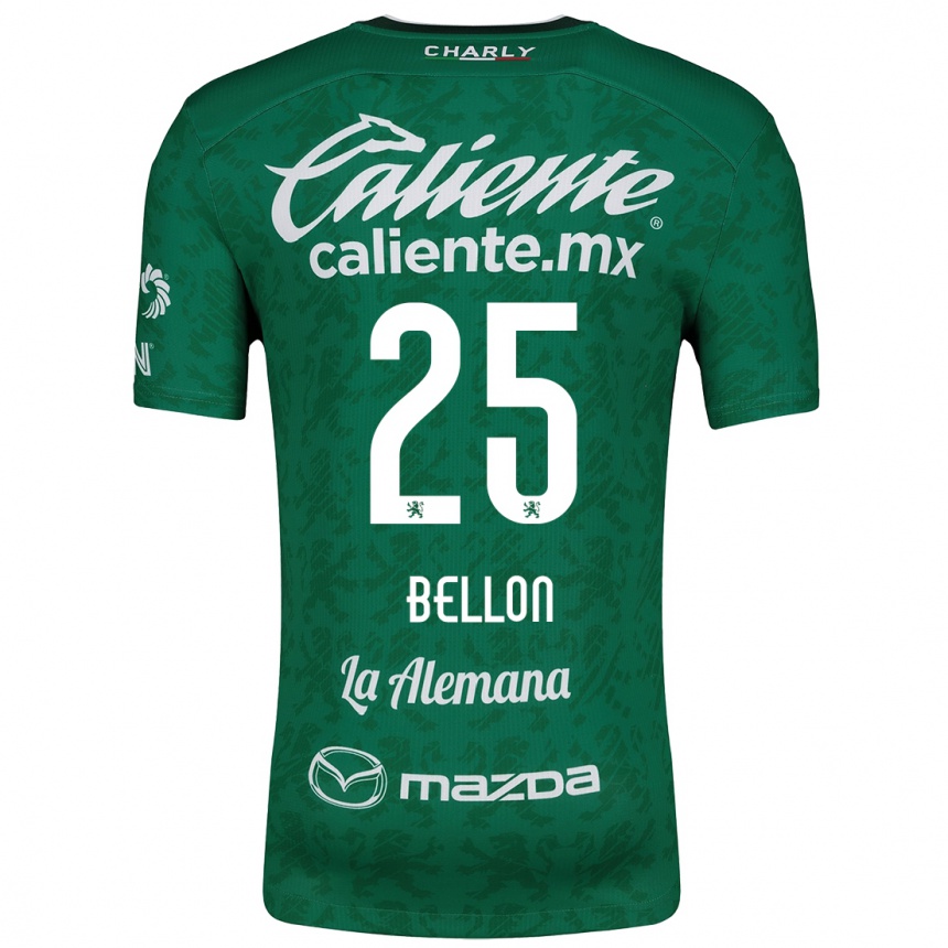 Niño Fútbol Camiseta Paul Bellón #25 Verde Blanco 1ª Equipación 2024/25