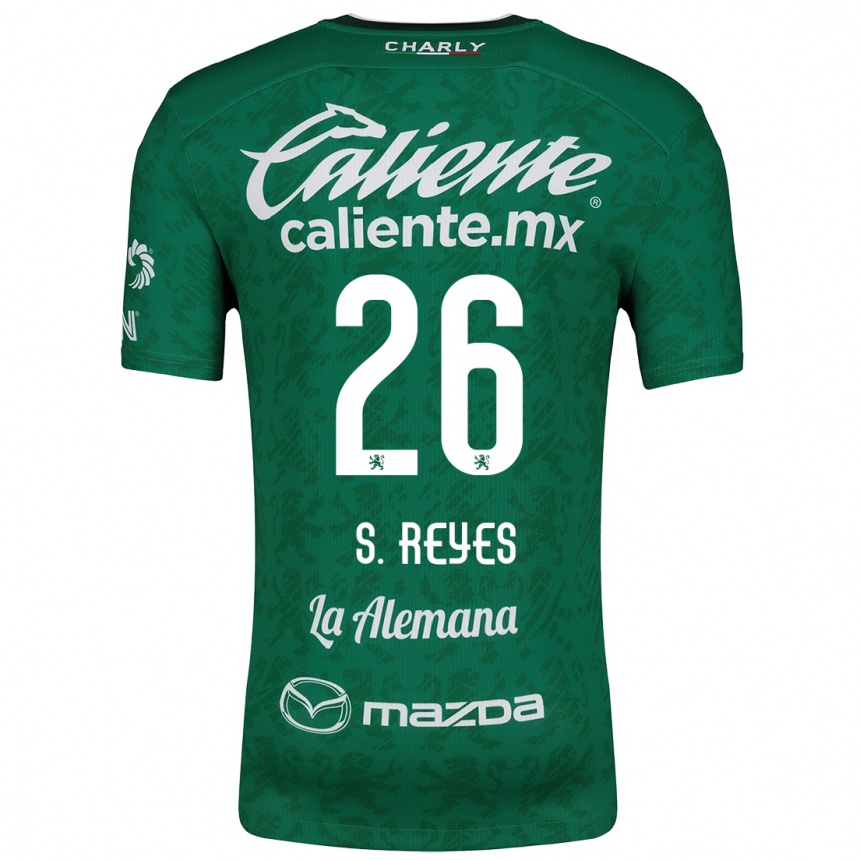 Niño Fútbol Camiseta Salvador Reyes #26 Verde Blanco 1ª Equipación 2024/25