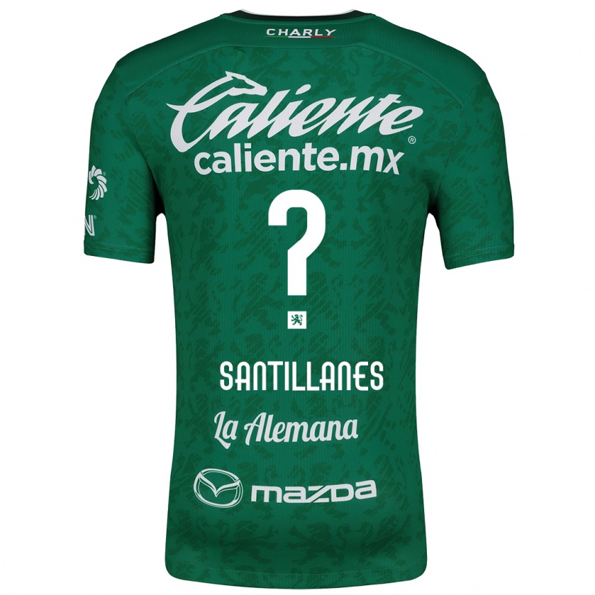 Niño Fútbol Camiseta Antonio Santillanes #0 Verde Blanco 1ª Equipación 2024/25