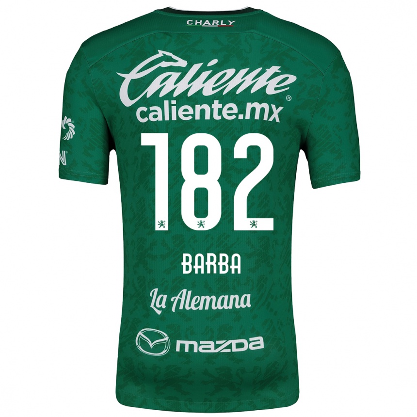 Niño Fútbol Camiseta Austin Barba #182 Verde Blanco 1ª Equipación 2024/25