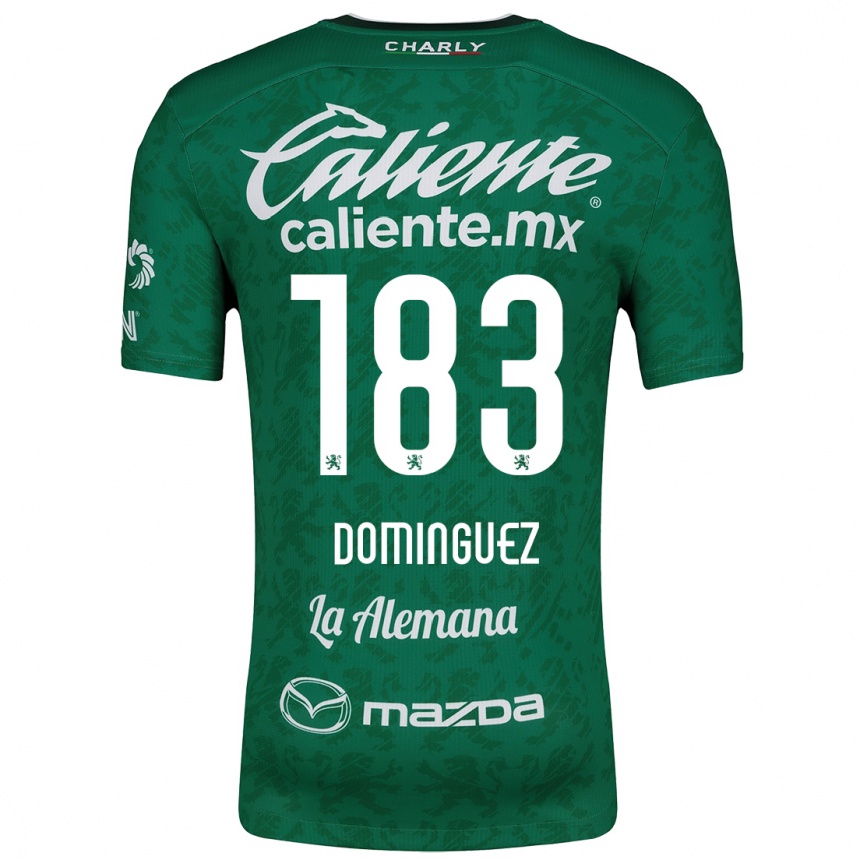 Niño Fútbol Camiseta Jesús Domínguez #183 Verde Blanco 1ª Equipación 2024/25