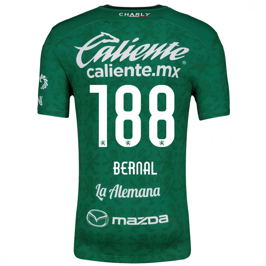 Niño Fútbol Camiseta Juan Bernal #188 Verde Blanco 1ª Equipación 2024/25