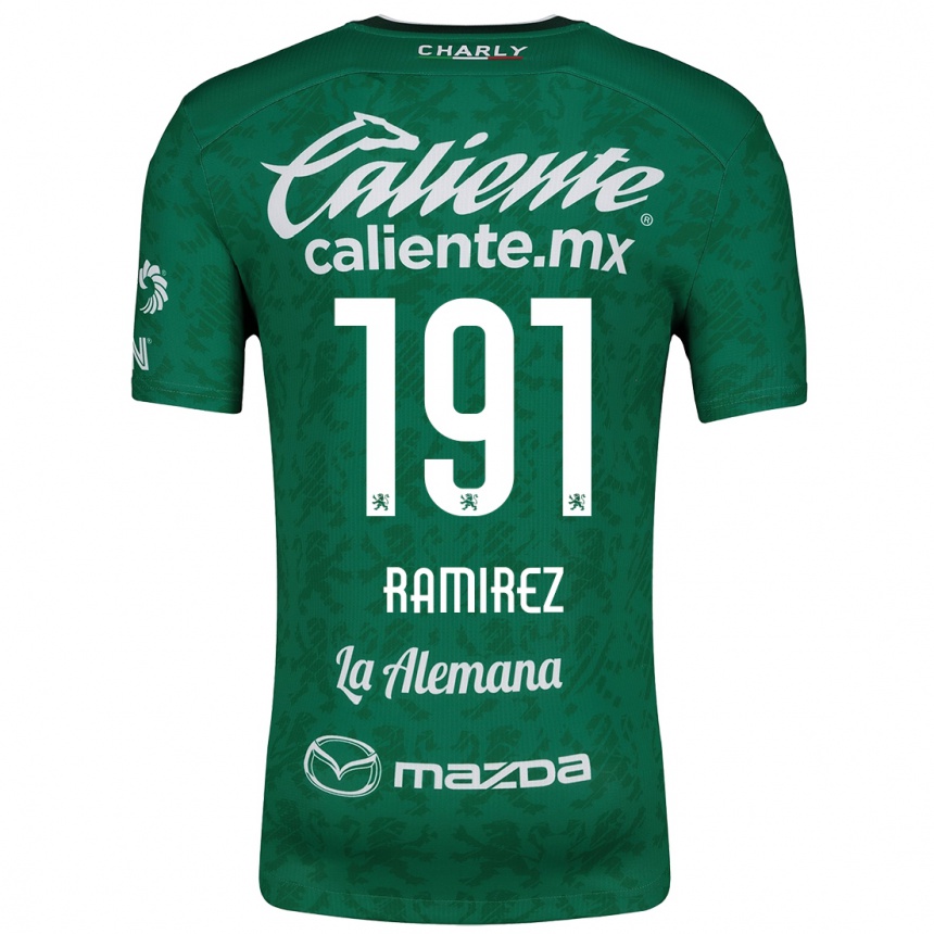 Niño Fútbol Camiseta Ian Ramírez #191 Verde Blanco 1ª Equipación 2024/25