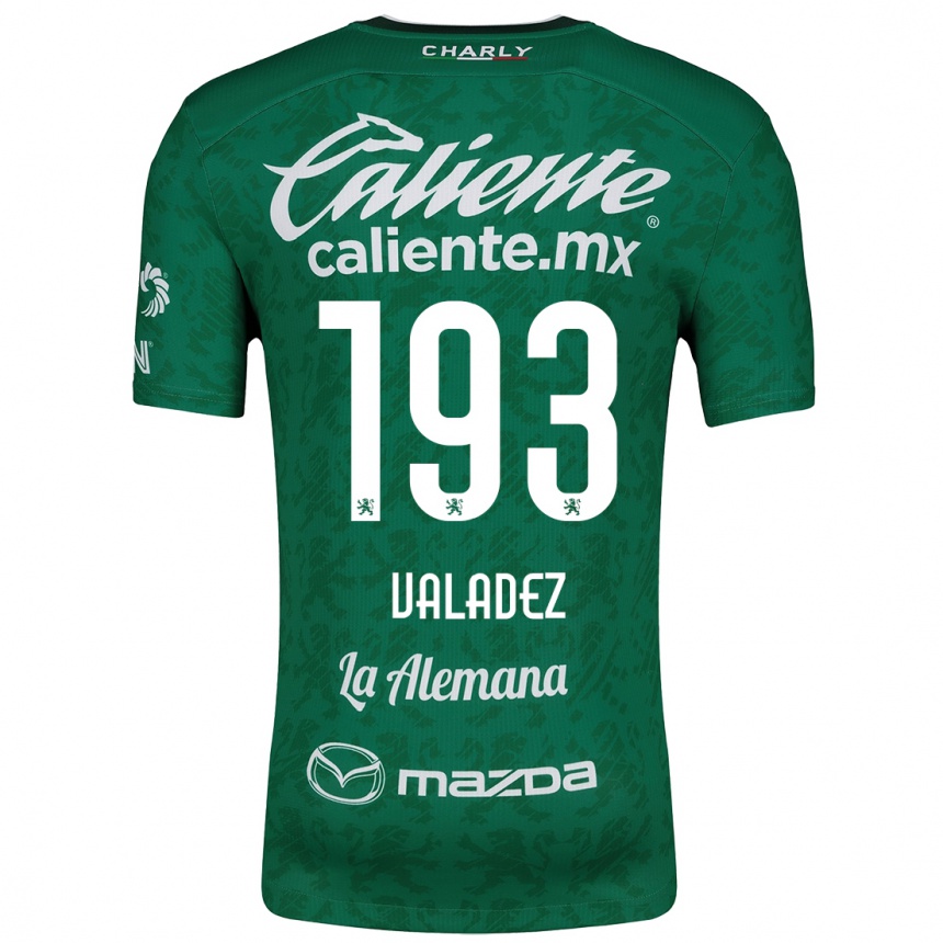 Niño Fútbol Camiseta Luis Valadez #193 Verde Blanco 1ª Equipación 2024/25