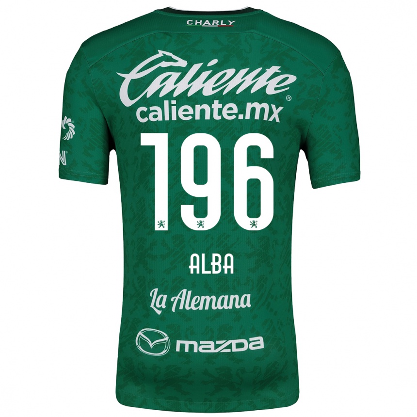 Niño Fútbol Camiseta Óscar Alba #196 Verde Blanco 1ª Equipación 2024/25