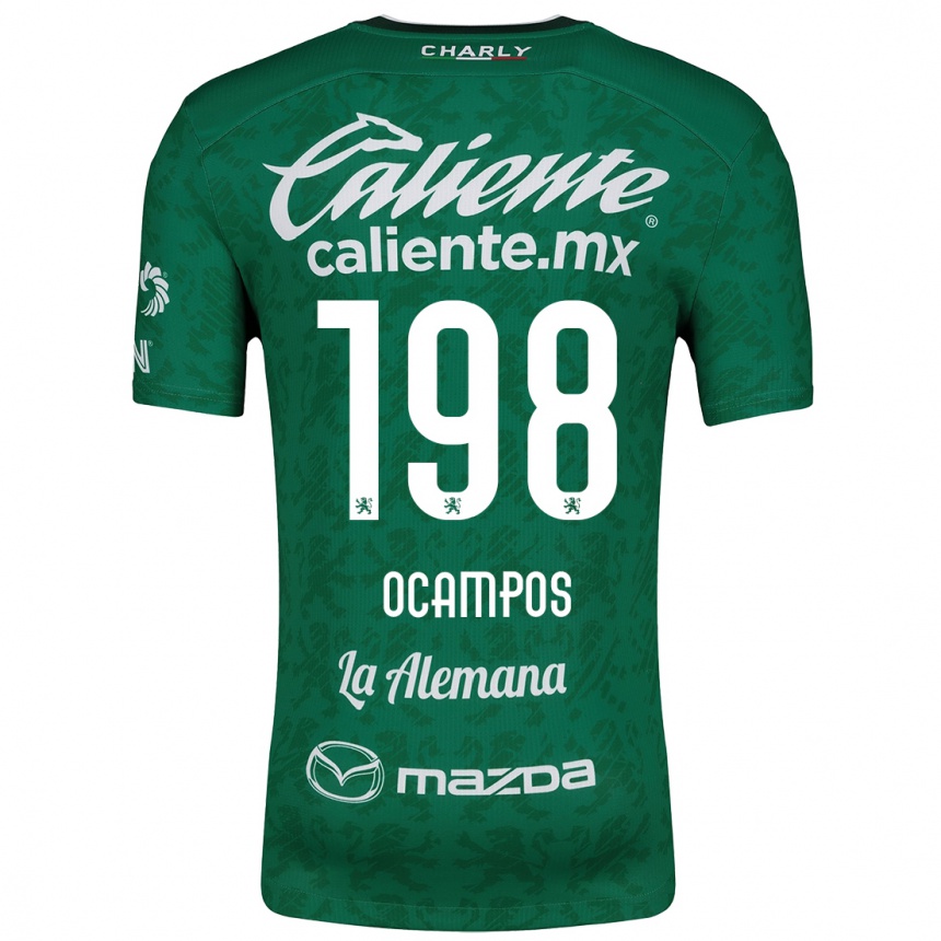 Niño Fútbol Camiseta Omar Ocampos #198 Verde Blanco 1ª Equipación 2024/25