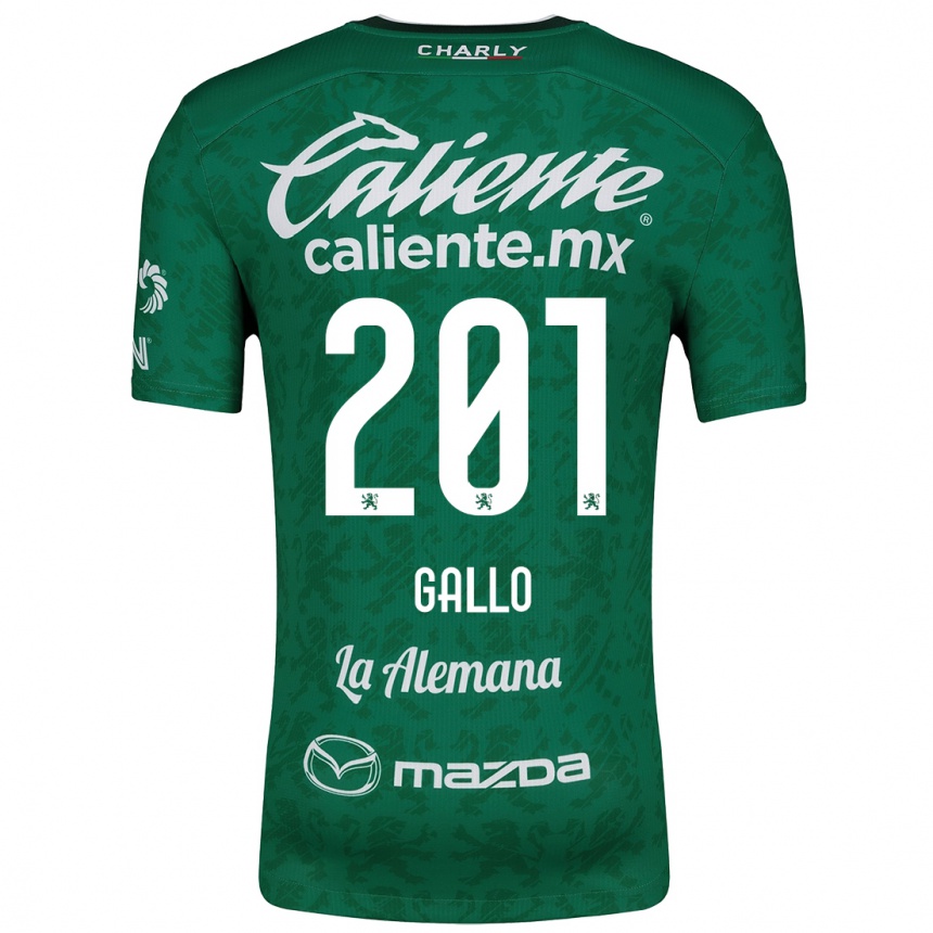 Niño Fútbol Camiseta Andrés Gallo #201 Verde Blanco 1ª Equipación 2024/25