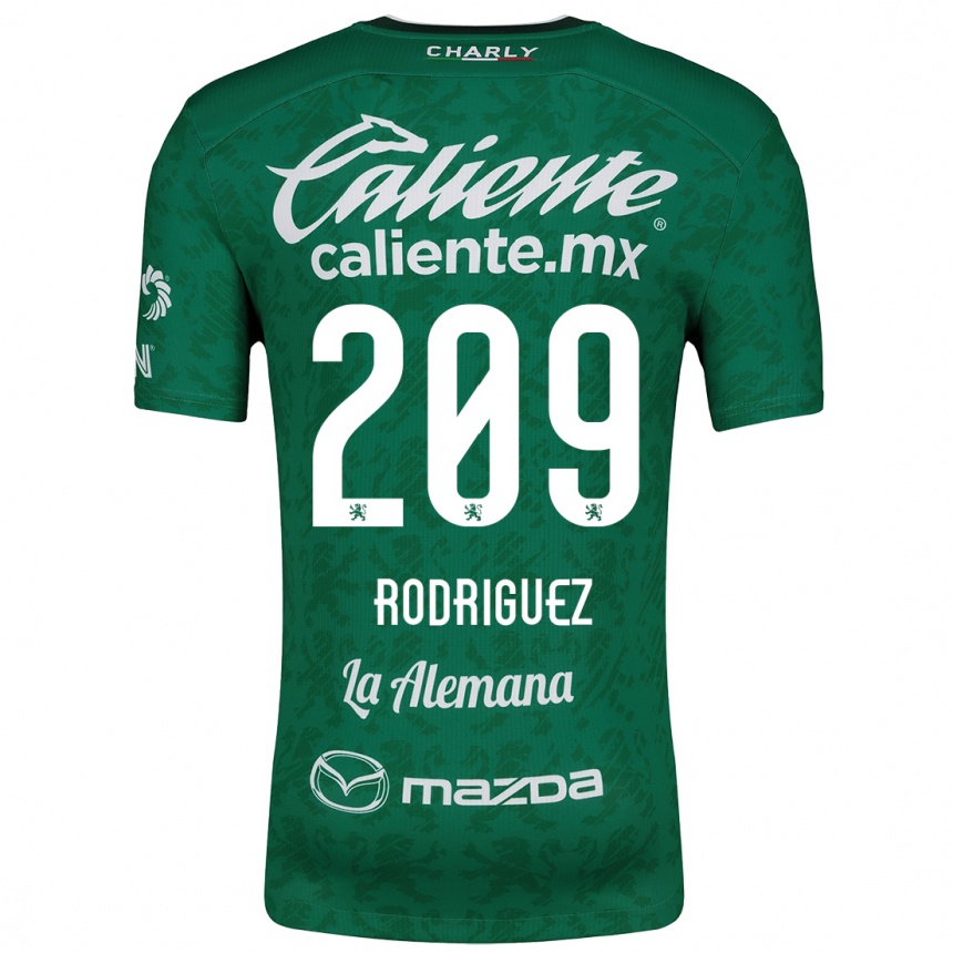 Niño Fútbol Camiseta Víctor Rodríguez #209 Verde Blanco 1ª Equipación 2024/25