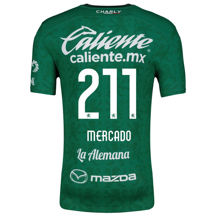 Niño Fútbol Camiseta Diego Mercado #211 Verde Blanco 1ª Equipación 2024/25