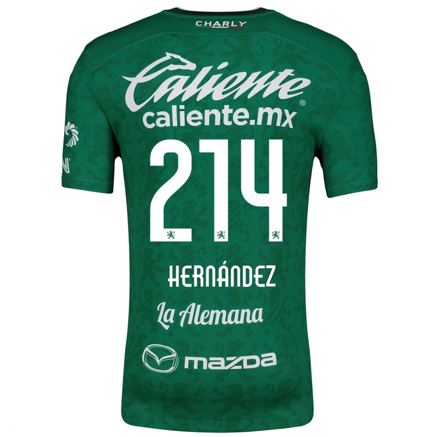 Niño Fútbol Camiseta Iván Hernández #214 Verde Blanco 1ª Equipación 2024/25