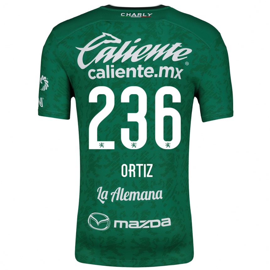 Niño Fútbol Camiseta Youssef Ortiz #236 Verde Blanco 1ª Equipación 2024/25