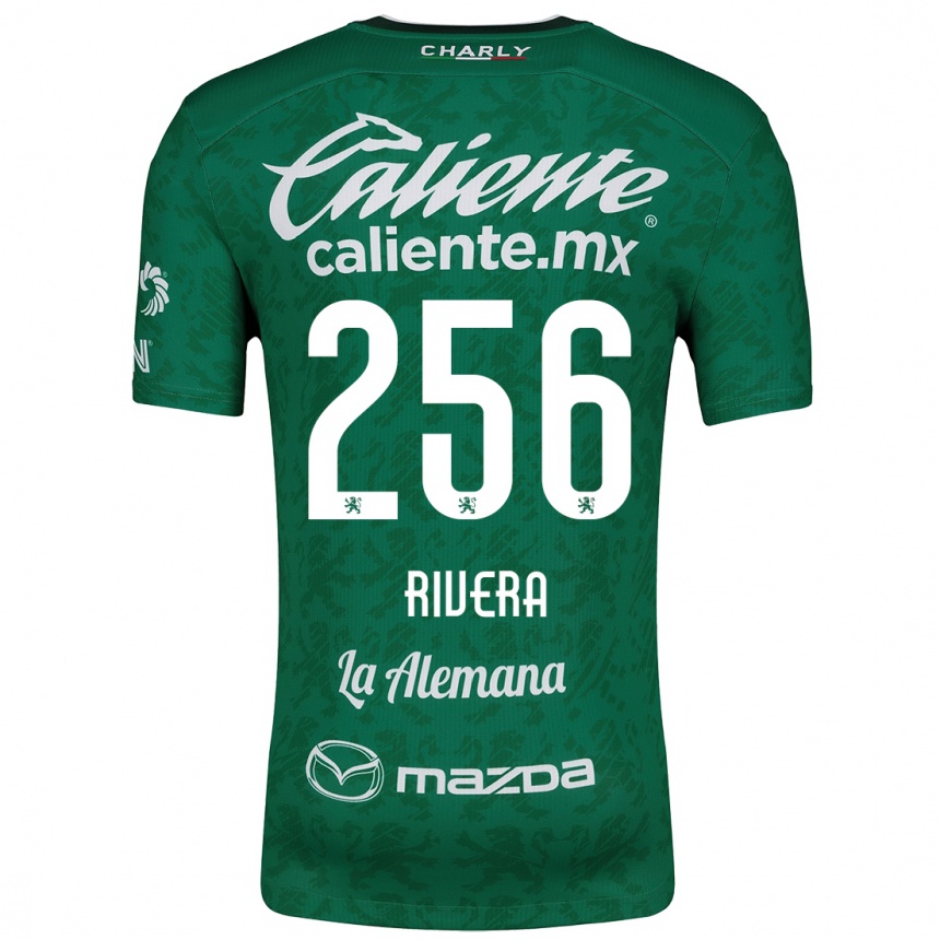 Niño Fútbol Camiseta Fernando Rivera #256 Verde Blanco 1ª Equipación 2024/25