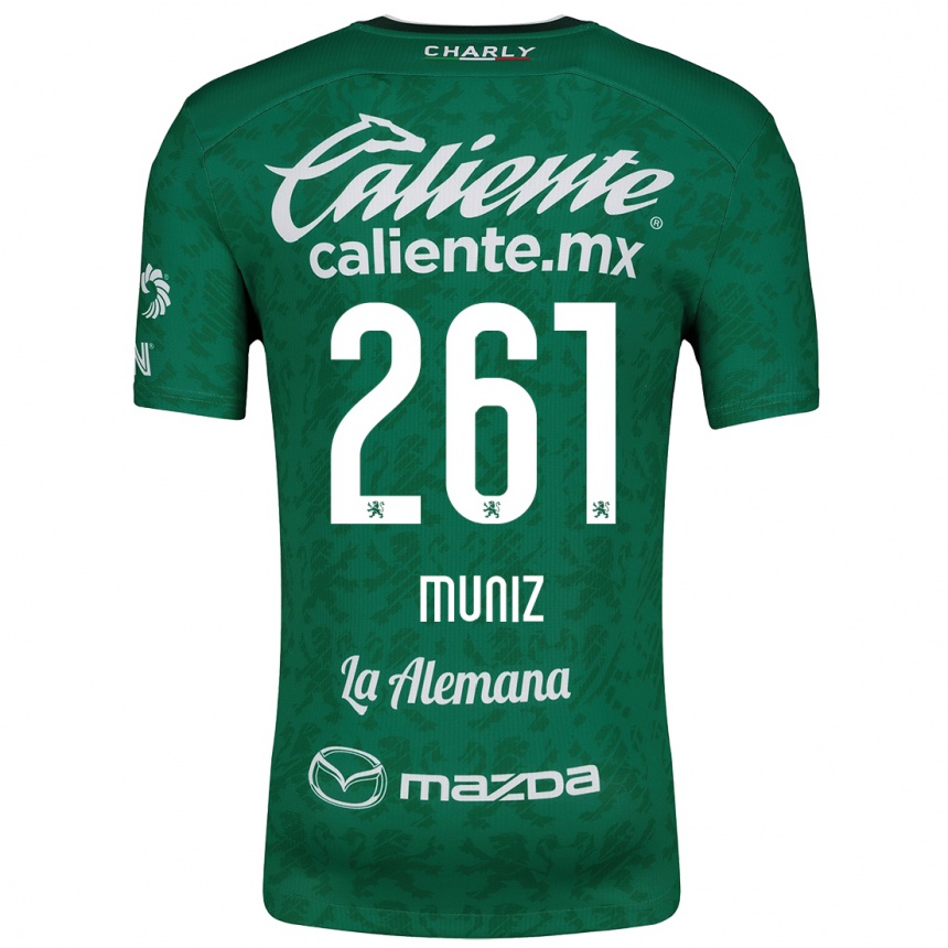 Niño Fútbol Camiseta César Muñiz #261 Verde Blanco 1ª Equipación 2024/25