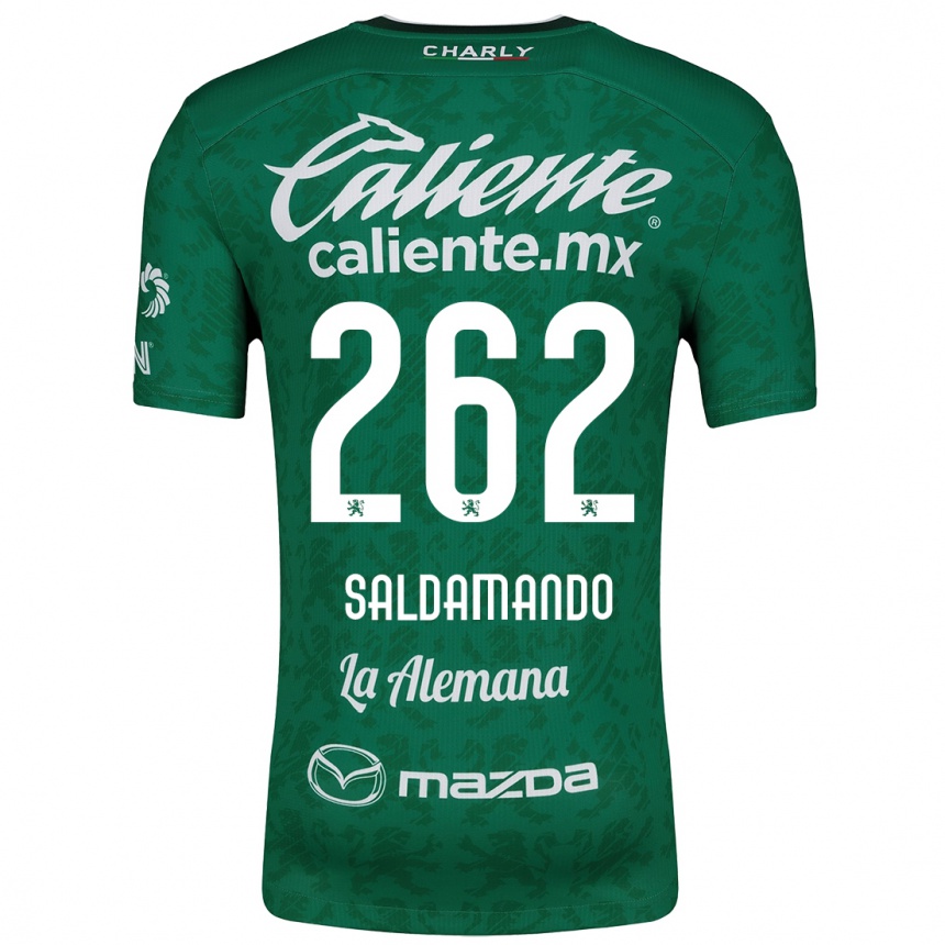 Niño Fútbol Camiseta José Saldamando #262 Verde Blanco 1ª Equipación 2024/25