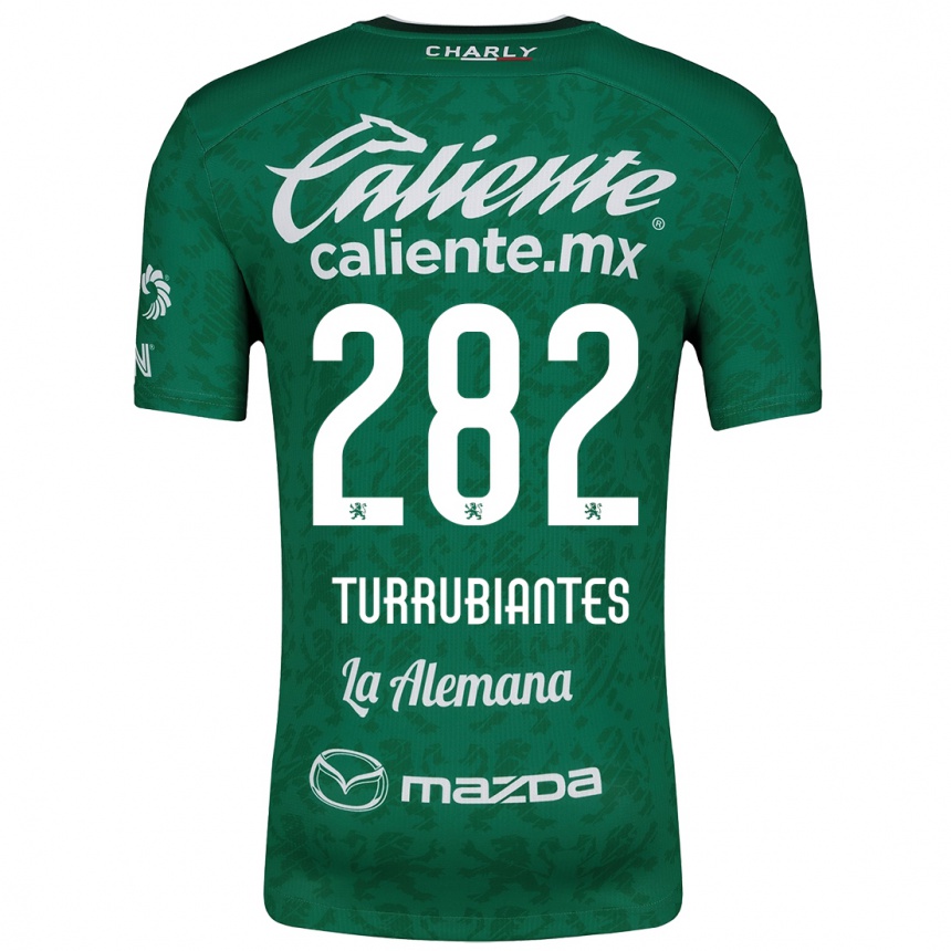 Niño Fútbol Camiseta Abdon Turrubiantes #282 Verde Blanco 1ª Equipación 2024/25