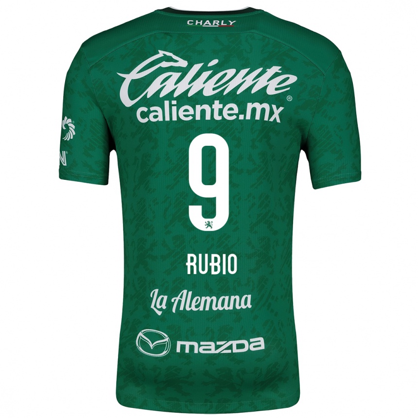 Niño Fútbol Camiseta Brian Rubio #9 Verde Blanco 1ª Equipación 2024/25