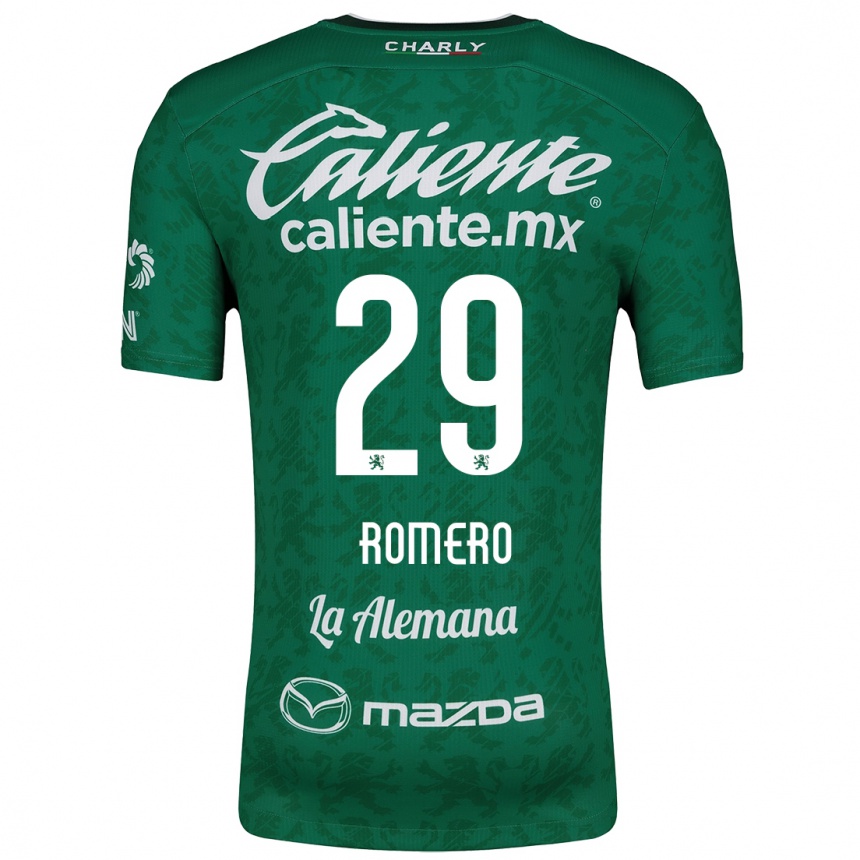 Niño Fútbol Camiseta Lucas Romero #29 Verde Blanco 1ª Equipación 2024/25