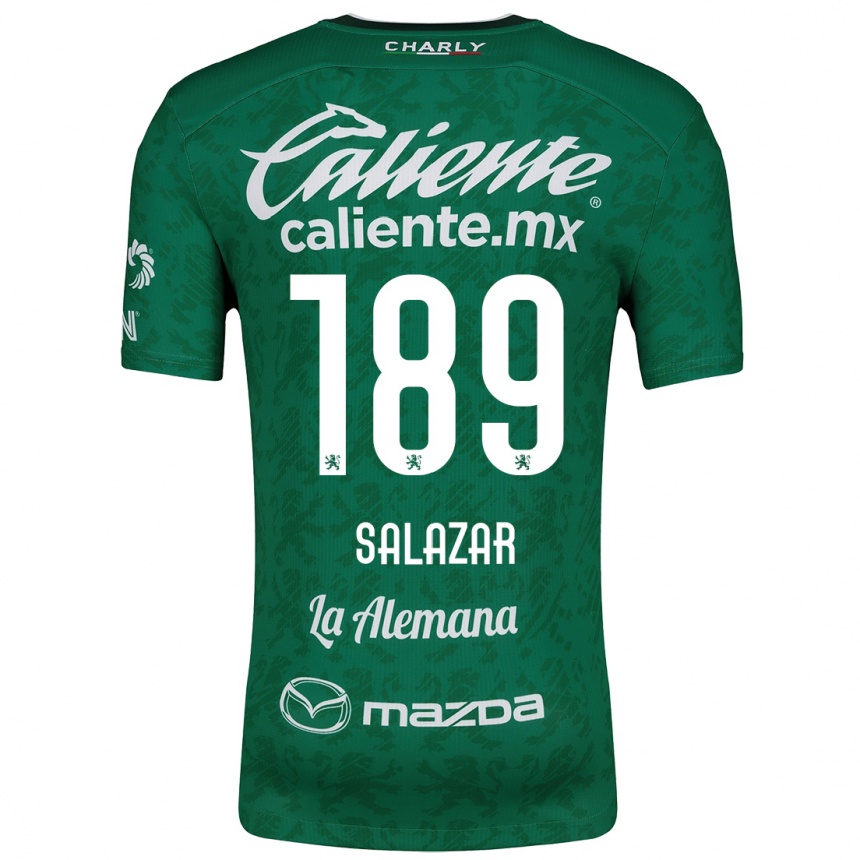 Niño Fútbol Camiseta José Salazar #189 Verde Blanco 1ª Equipación 2024/25