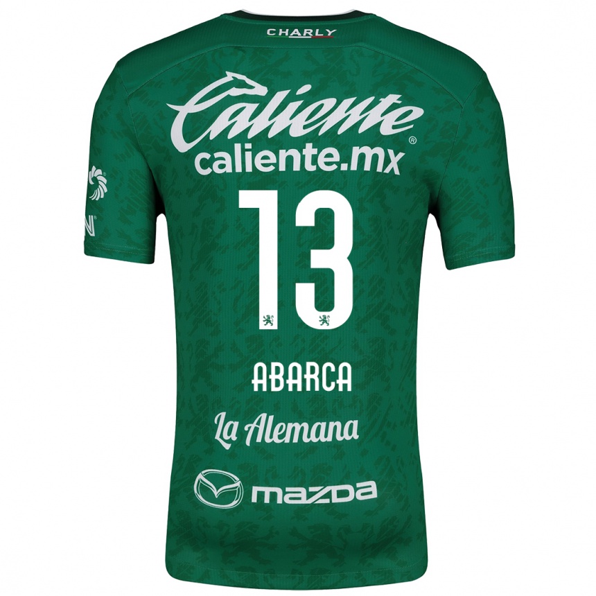 Niño Fútbol Camiseta Vidalia Abarca #13 Verde Blanco 1ª Equipación 2024/25