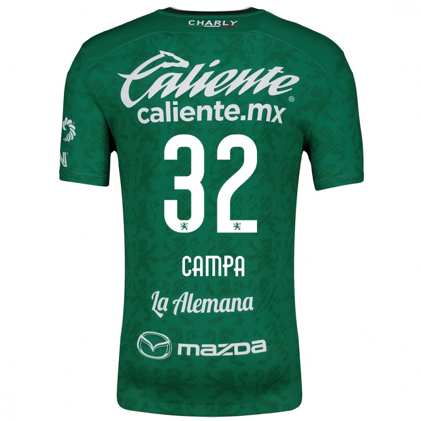 Niño Fútbol Camiseta Ana Campa #32 Verde Blanco 1ª Equipación 2024/25