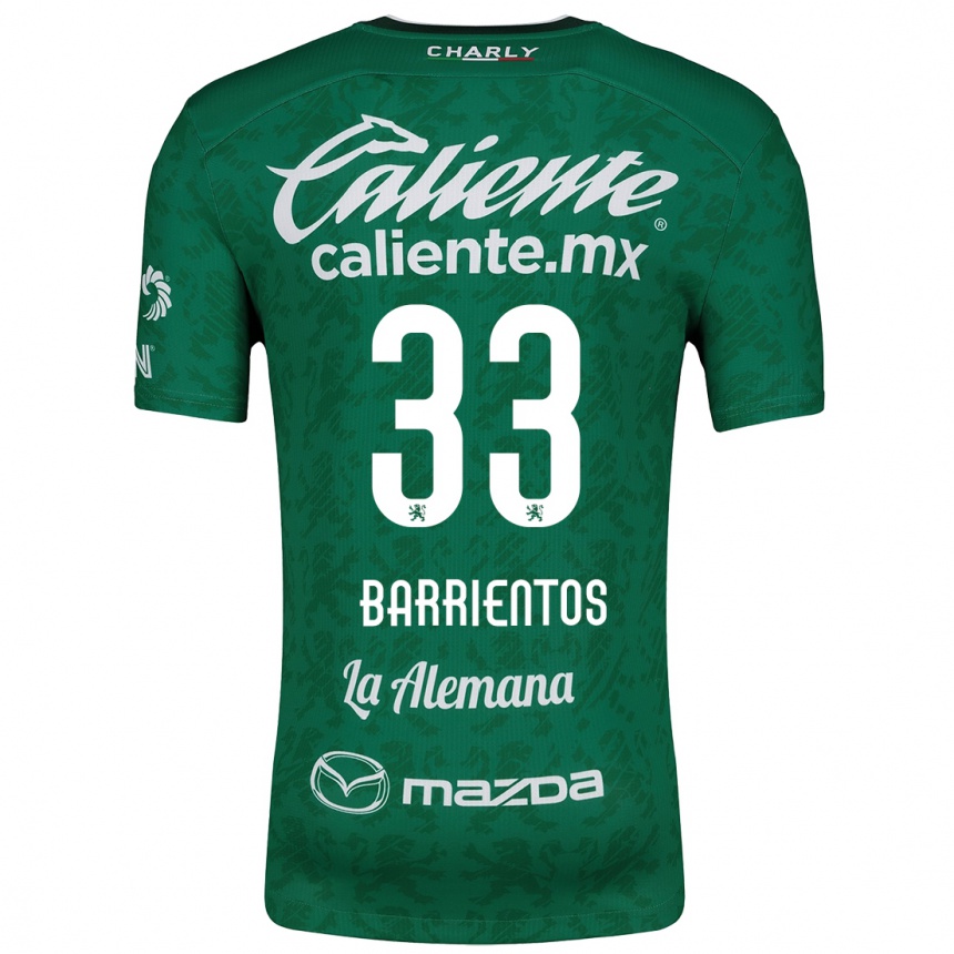 Niño Fútbol Camiseta Yashira Barrientos #33 Verde Blanco 1ª Equipación 2024/25